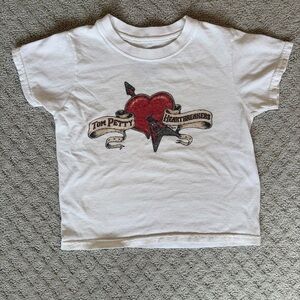 Hanes Kids White T-Shirt with Heart Design